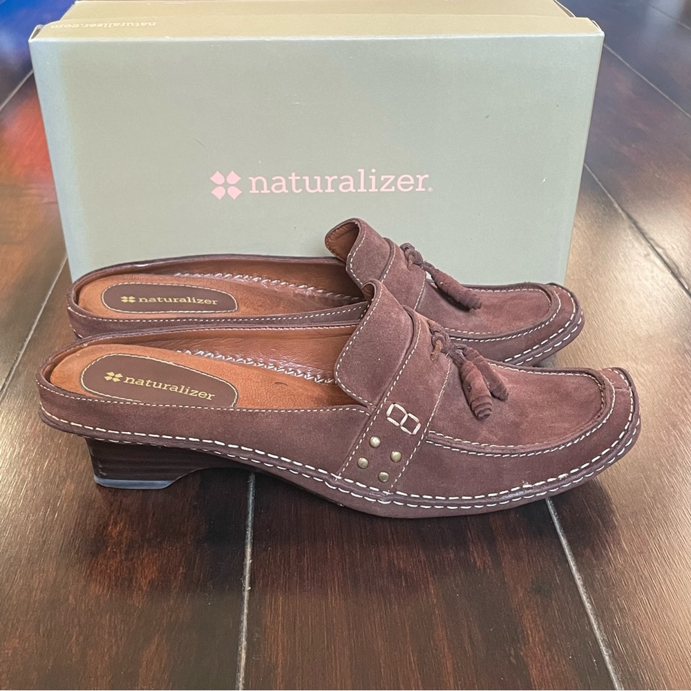 naturalizer Women's Size 9 Brown Suede Mules
